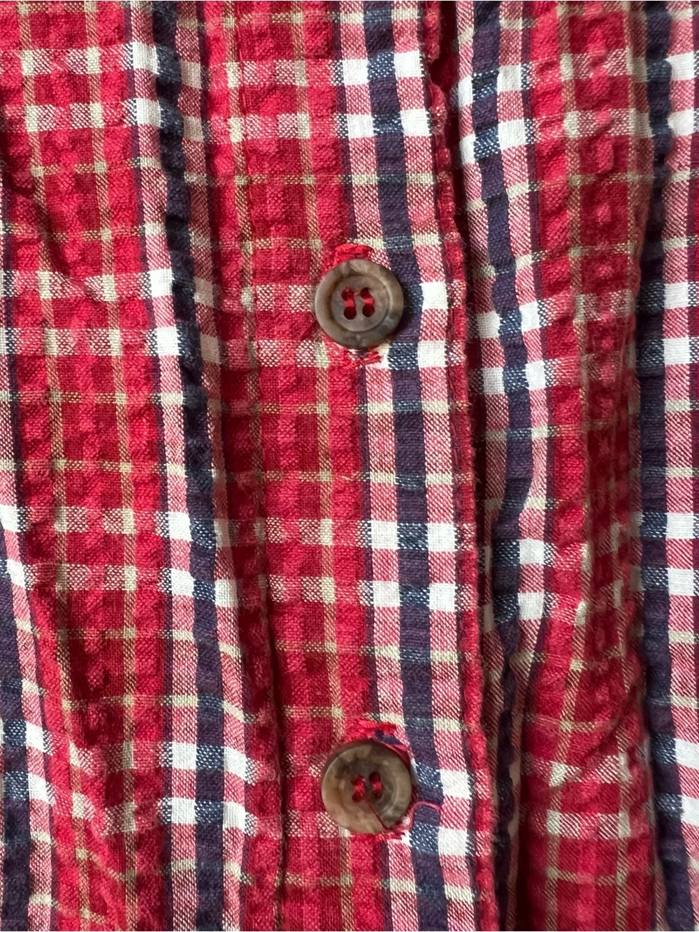 Roughrider Vintage Red Plaid Sleeveless Button Up Shirt Western Cottagecore S - Picture 5 of 7
